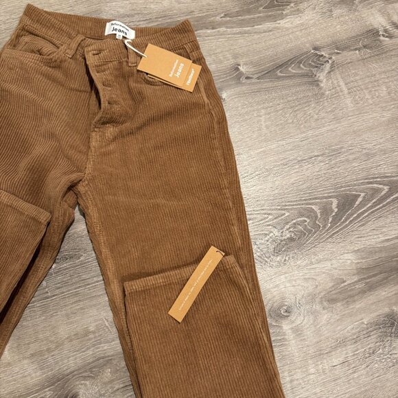 Reformation Corduroy Pants Light Brown Button Fly Jesse Pant Womens Size 26 - Picture 8 of 8